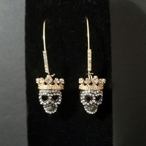 Betsey Johnson Skull earrings-NEW!